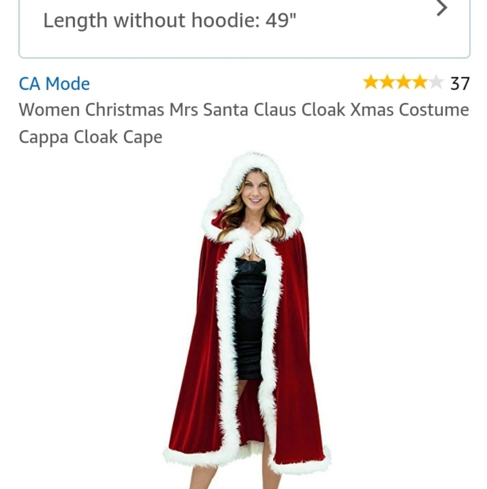 Mrs. Clause Christmas cloak